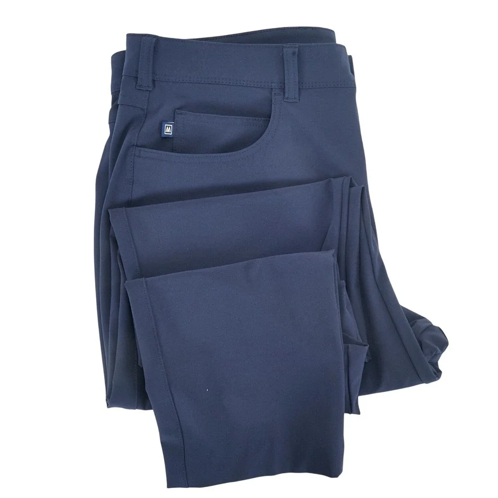 Mizzen+Main Helmsman Pants Mens 33X32 Navy Slim Fit Performance FITS 34x28.5